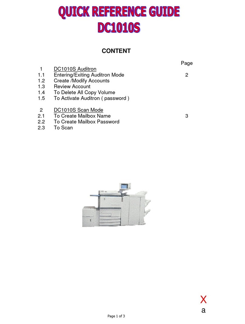 Fuji Xerox DC1010S Quick reference guide