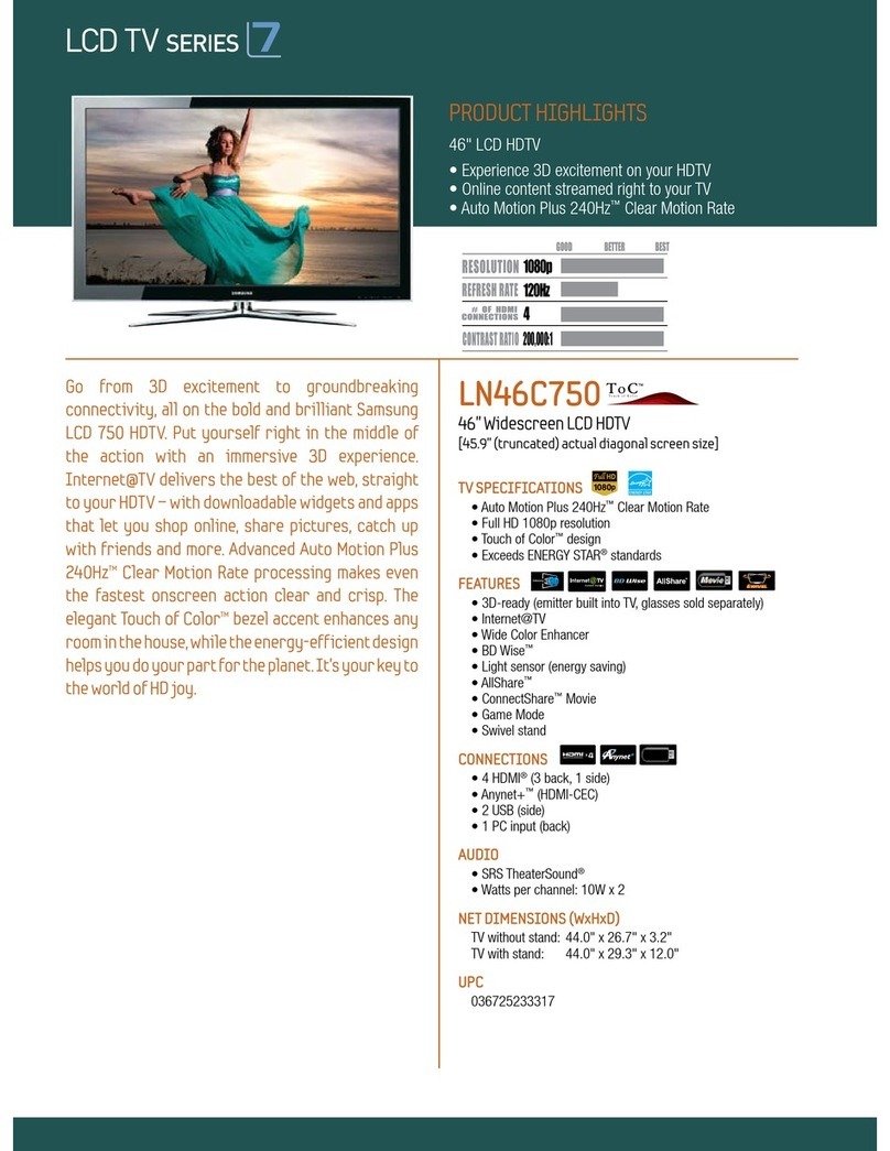 Samsung LN46C750 User manual
