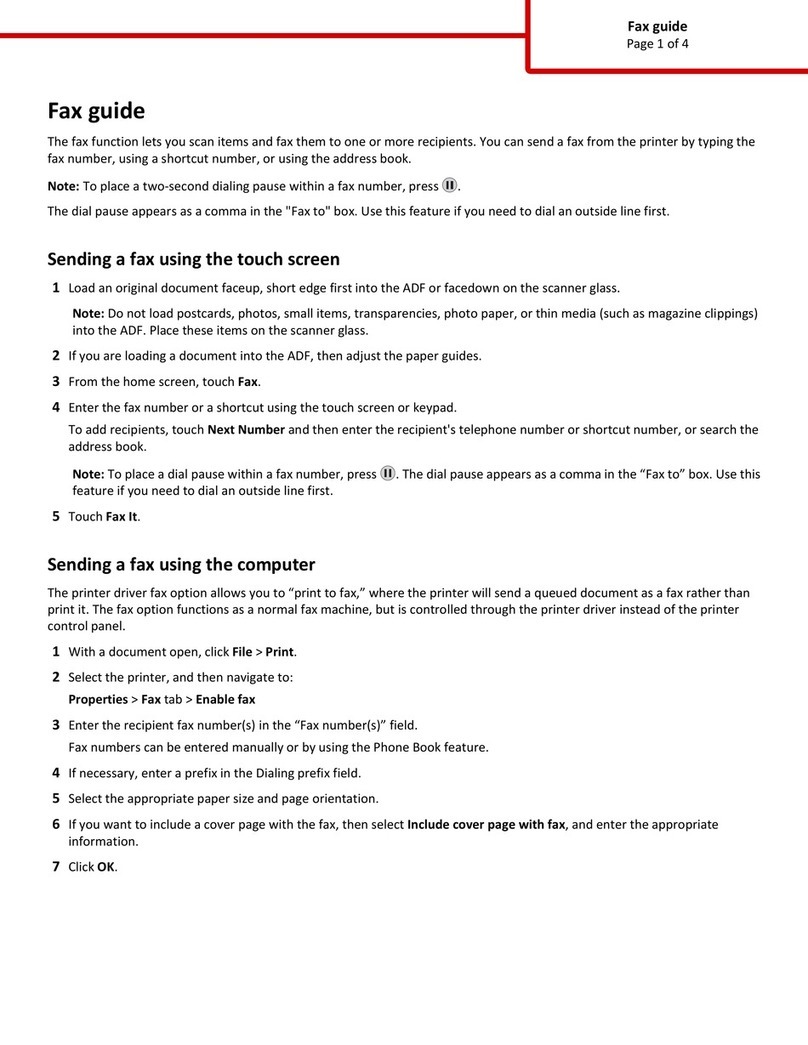 Lexmark Multifunction Laser Installation and maintenance instructions
