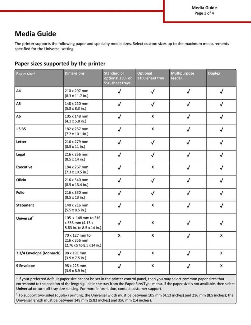 Lexmark MS810 Series Quick reference guide