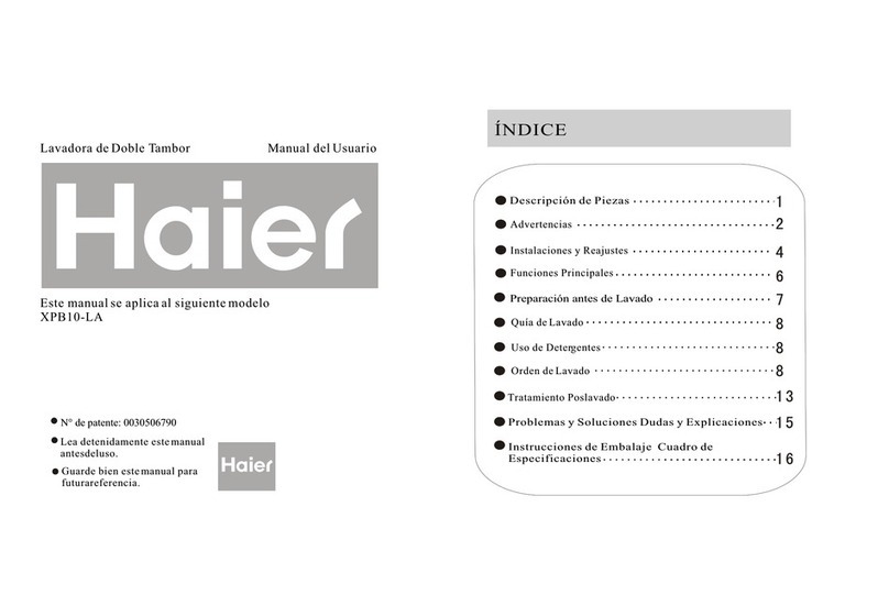 Haier XPB10-LA Instruction Manual Haier XPB10-LA Instruction Manual