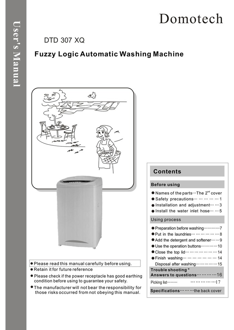 DOMOTECH XQB70-A user manual