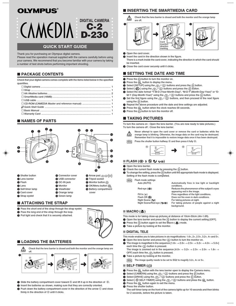 Olympus CAMEDIA C-2 ZOOM quick start guide