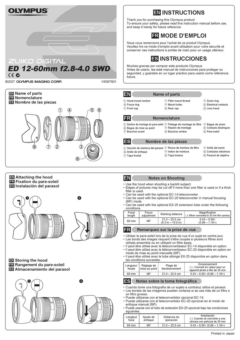 Olympus ZUIKO Digital ED 12-60mm f2.8-4.0 User manual