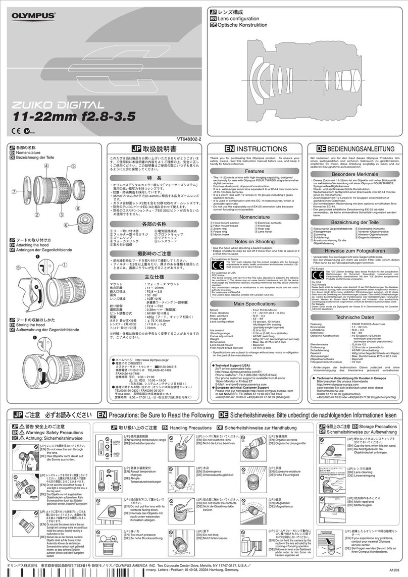 Olympus Zuiko digital User manual