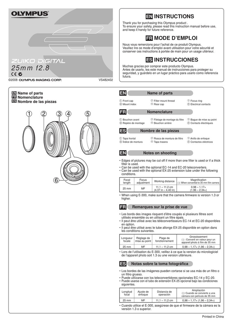 Olympus ZUIKO Digital 25mm f2.8 instructions