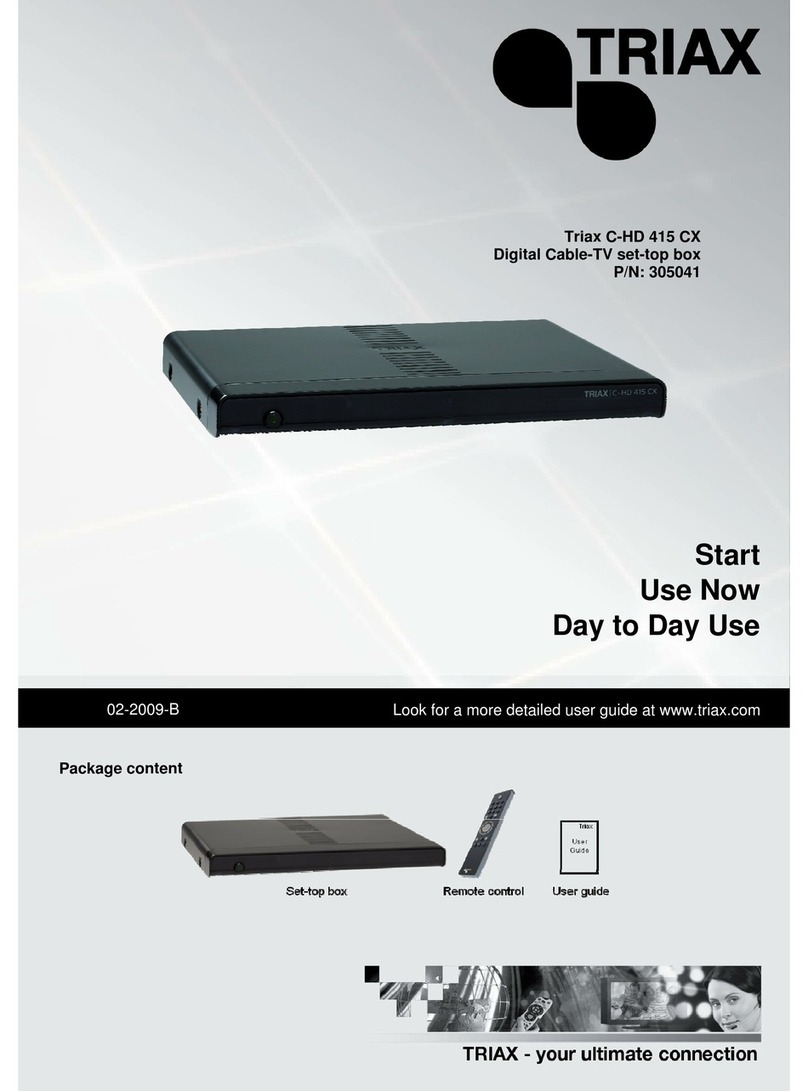 Triax C-HD 415 CX User manual