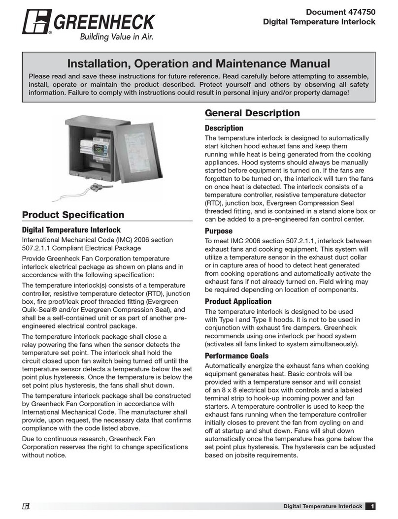Greenheck 474750 User manual