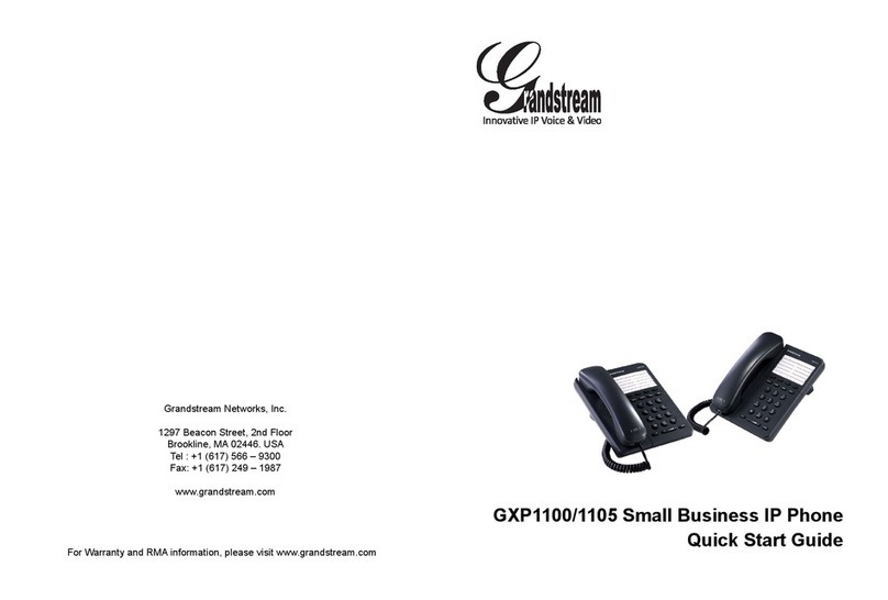 Grandstream Networks GXP-1100 User manual Grandstream Networks GXP-1100 User manual