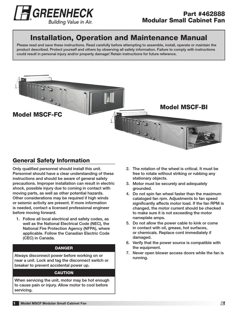 Greenheck MSCF-FC User manual