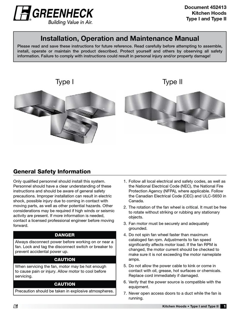 Greenheck Type I Installation, operation and maintenance manual