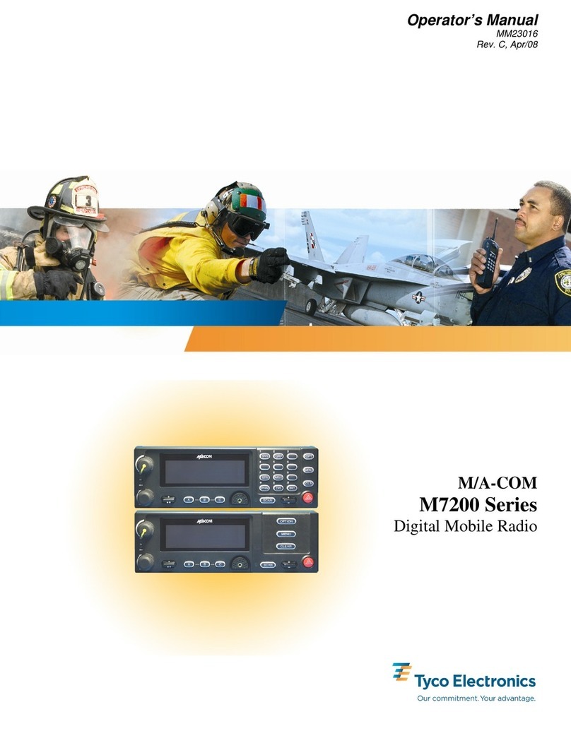 Tyco Electronics M/A-COM M7200 Series Operator's manual