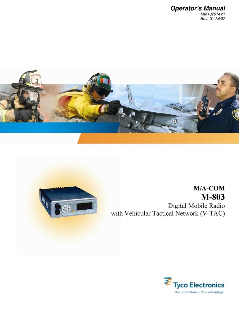 Tyco Electronics M/A-COM M-803 Operator's manual