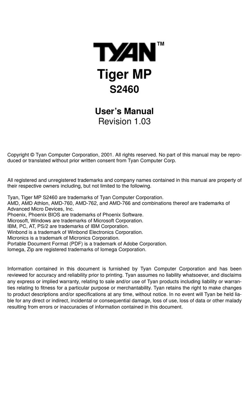 TYAN Tiger MP S2460 user manual