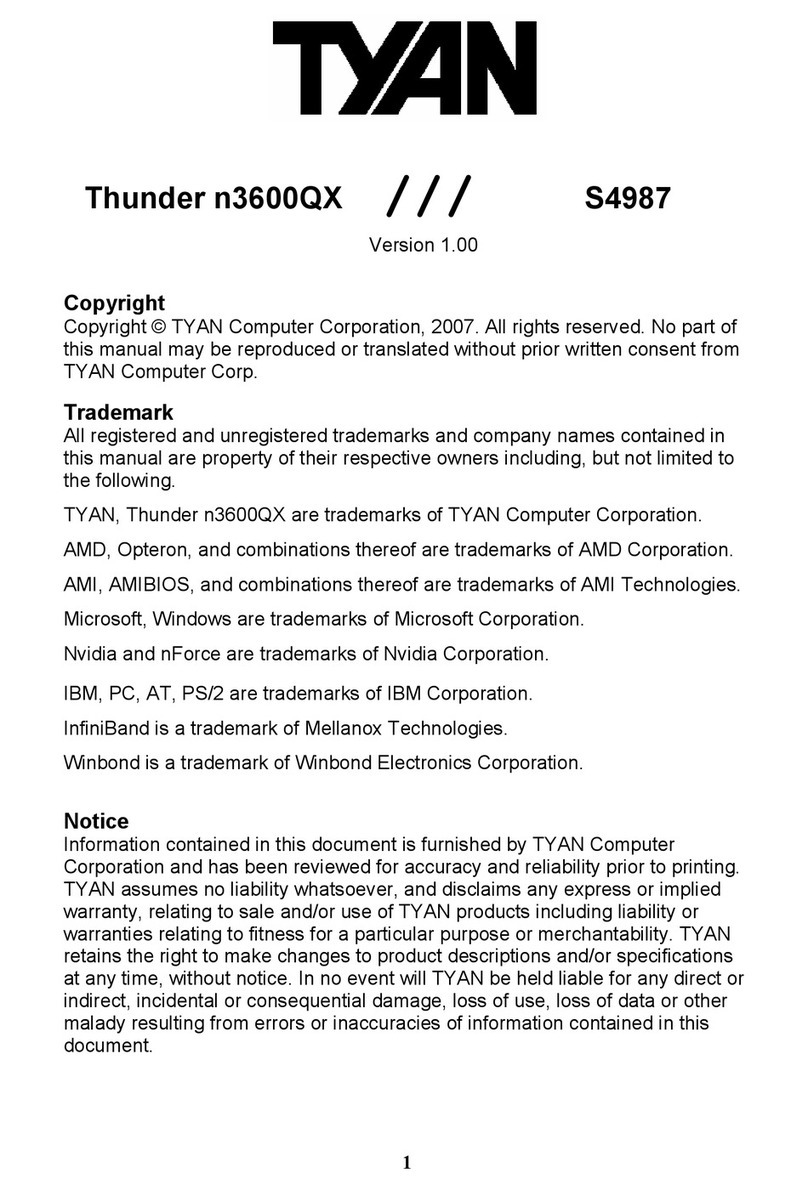 TYAN Thunder n3600QX user manual TYAN Thunder n3600QX user manual