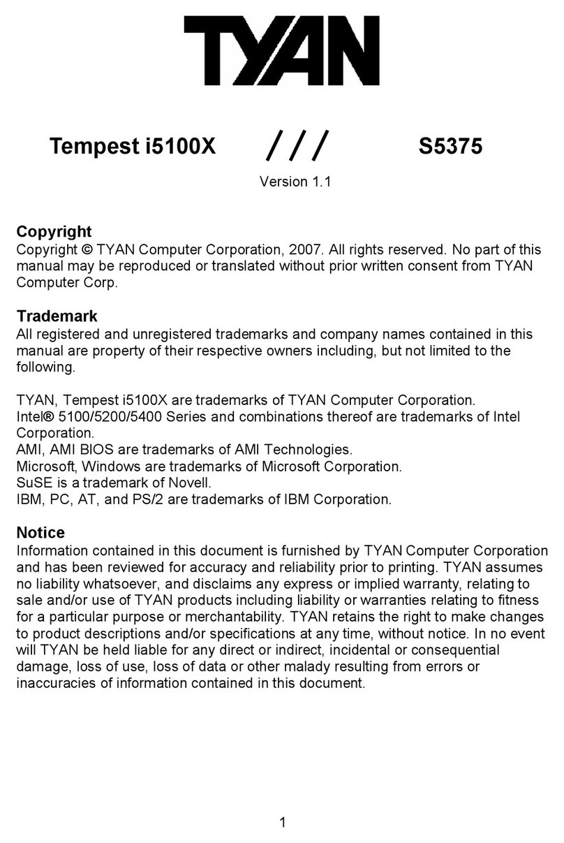 TYAN Tempest i5100X user manual