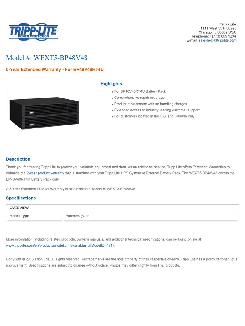 Tripp Lite WEXT5-BP48V48 specification
