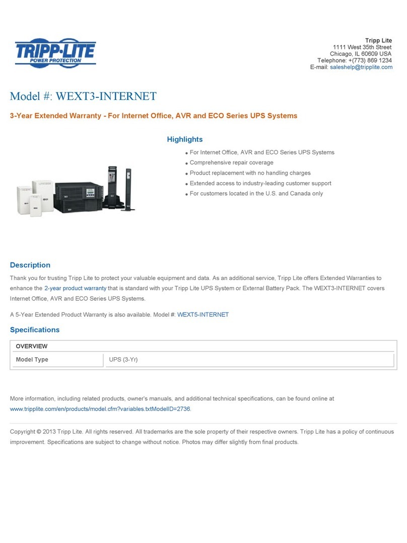 Tripp Lite WEXT3-INTERNET specification