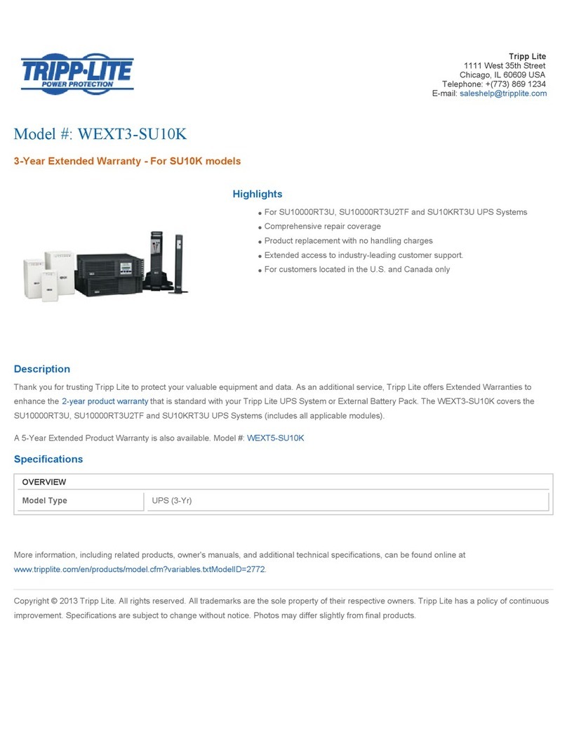 Tripp Lite WEXT3-SU10K specification