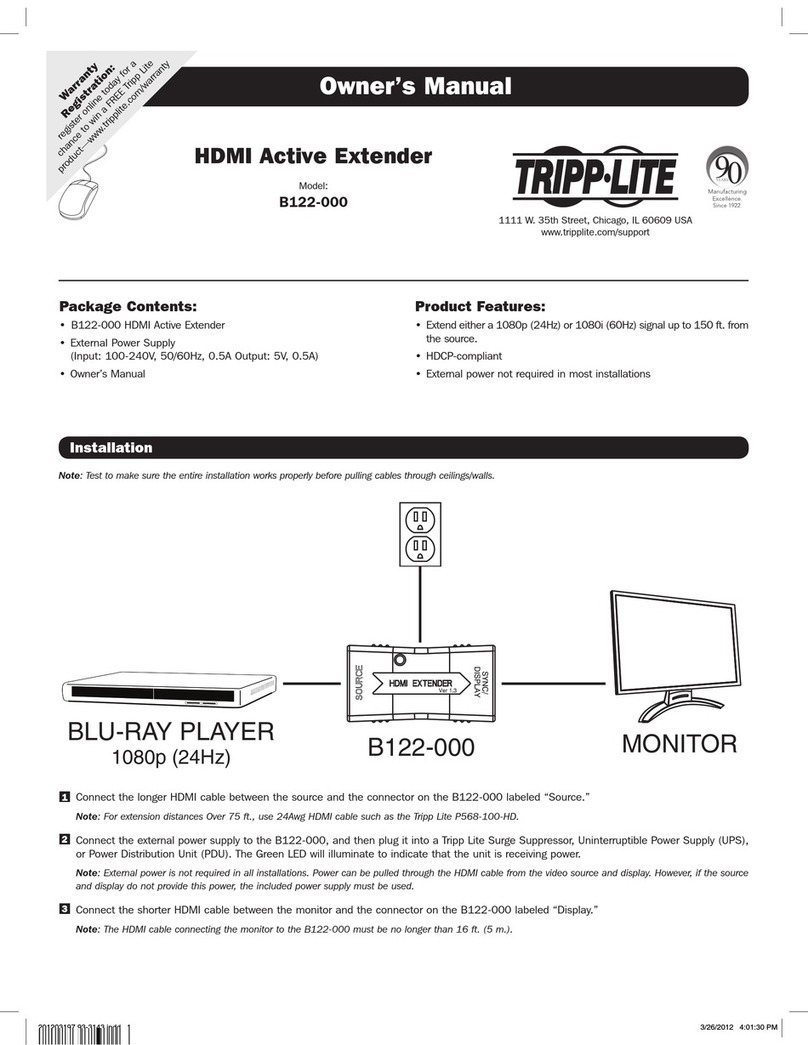 Tripp Lite HDMI B122-000 owner's manual