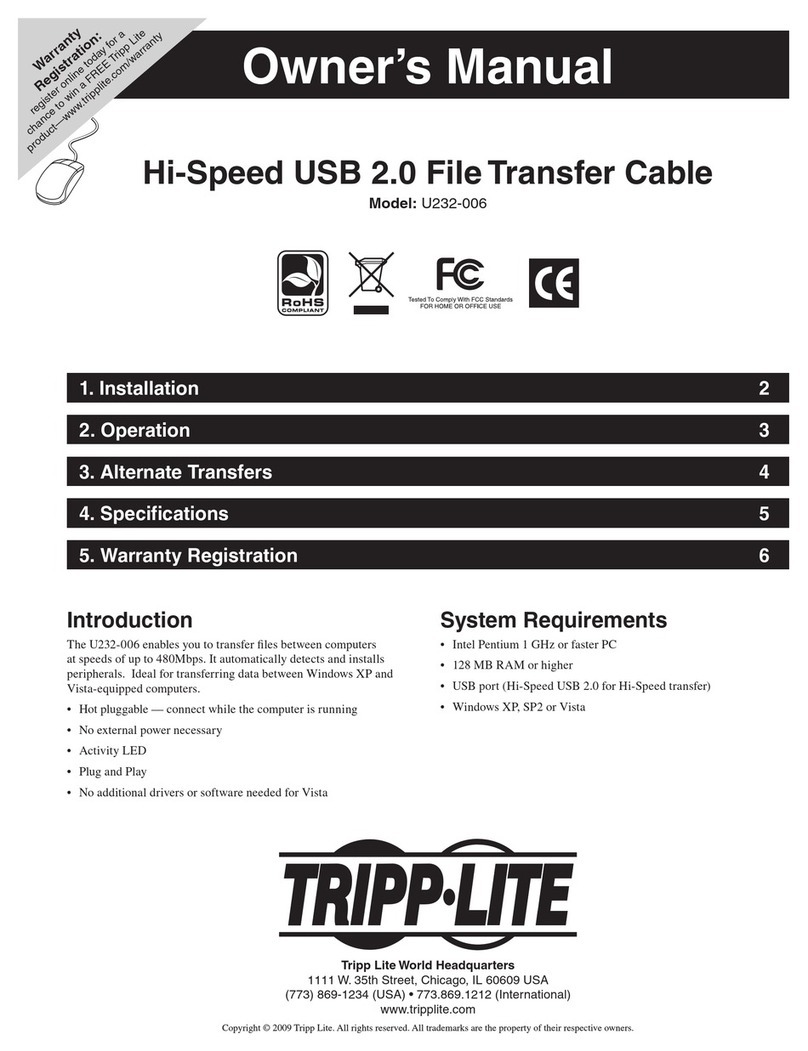 Tripp Lite U232-006 User manual Tripp Lite U232-006 User manual