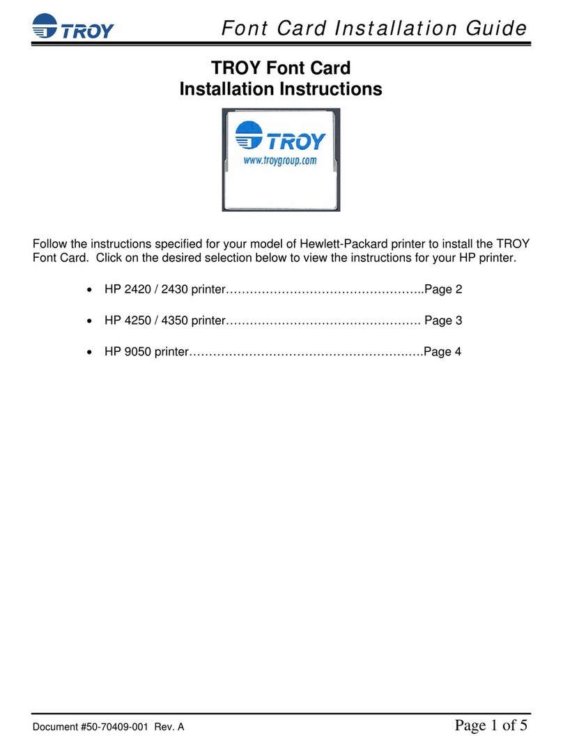 TROY Group Font Memory Card Kit installation guide TROY Group Font Memory Card Kit installation guide
