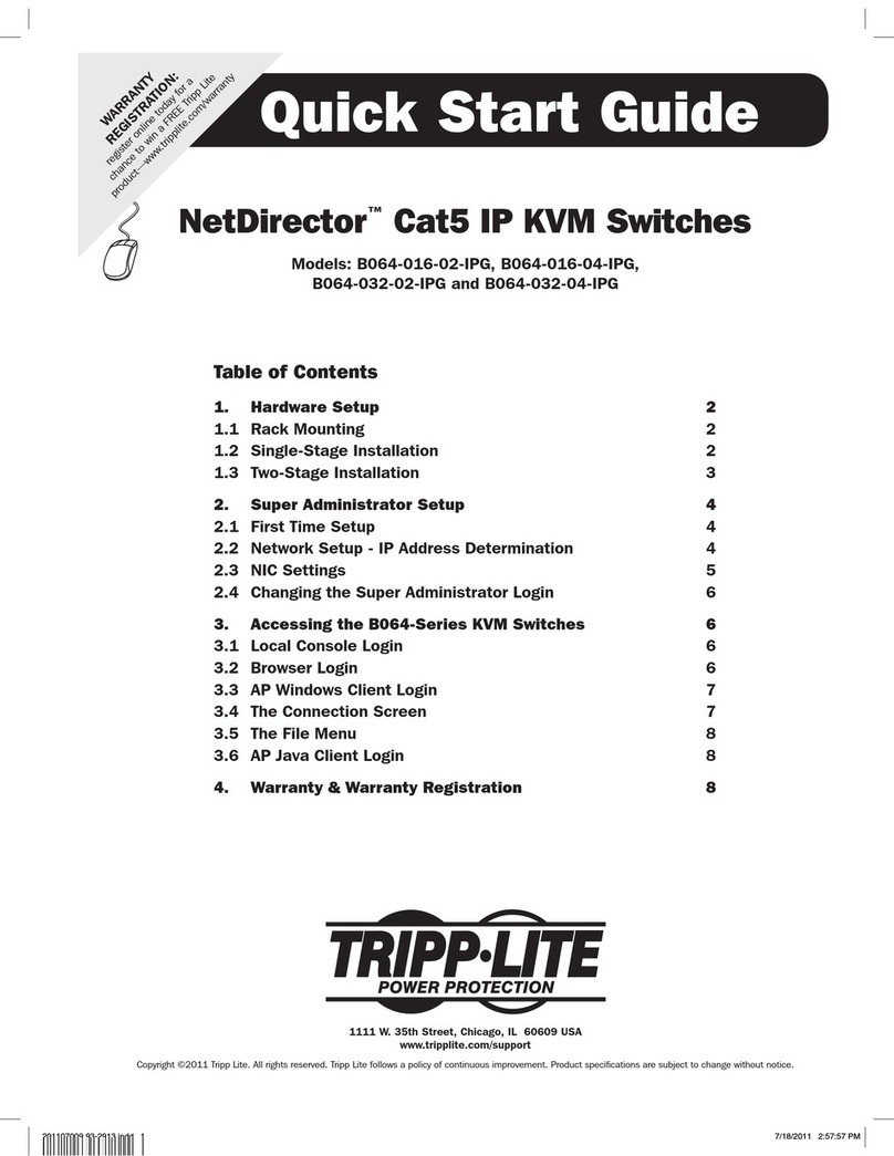 Tripp Lite NetDirector B064-016-02-IPG User manual Tripp Lite NetDirector B064-016-02-IPG User manual