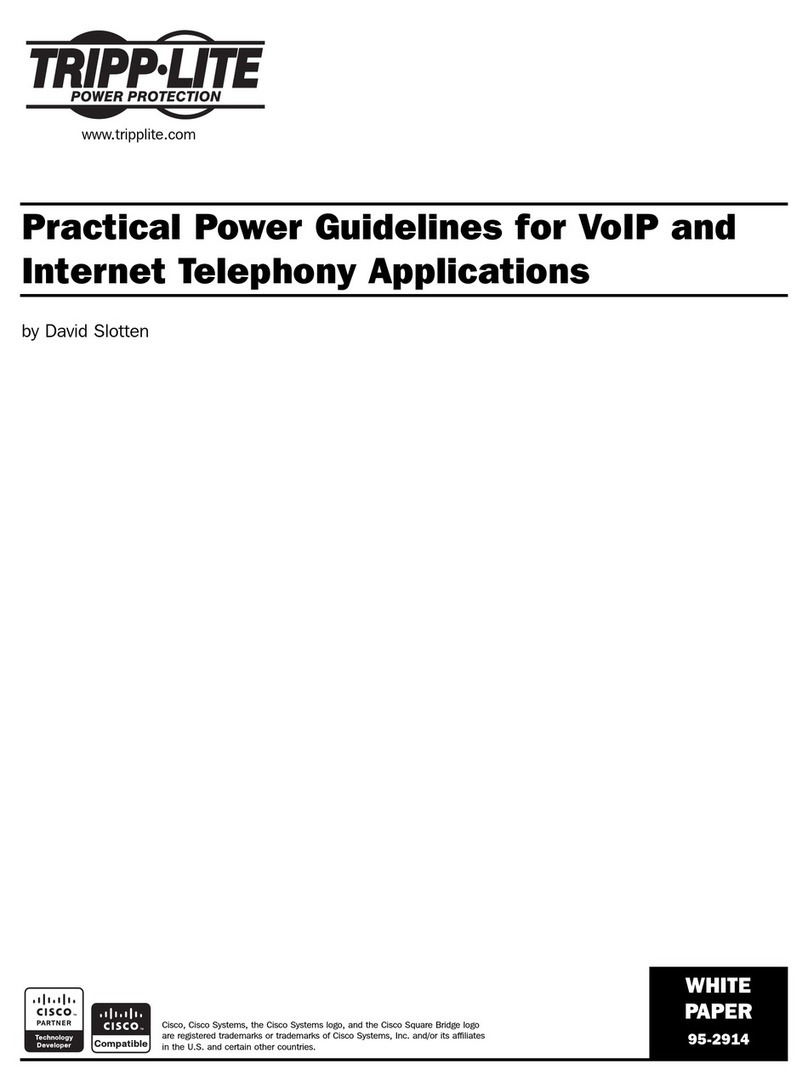 Tripp Lite VoIP and Internet Telephony Applications Instruction Manual