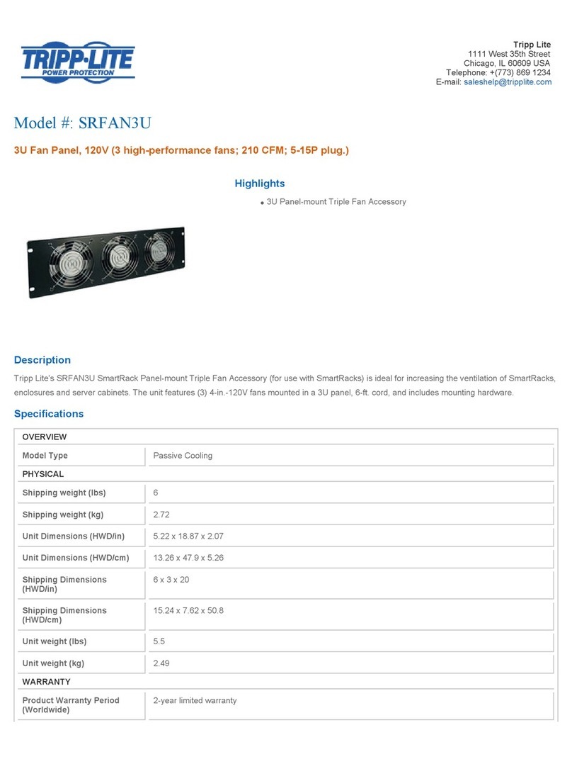 Tripp Lite SRFAN3U User manual Tripp Lite SRFAN3U User manual