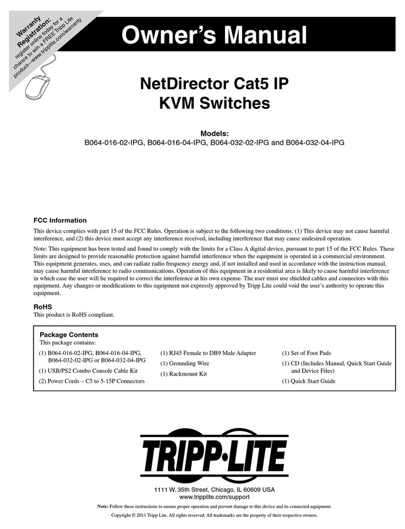 Tripp Lite NetDirector B064-016-02-IPG User manual Tripp Lite NetDirector B064-016-02-IPG User manual
