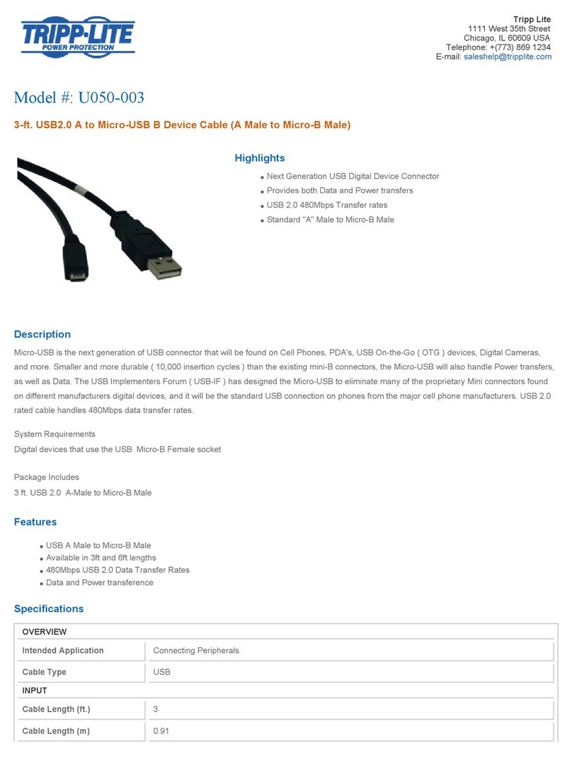 Tripp Lite U050-003 specification