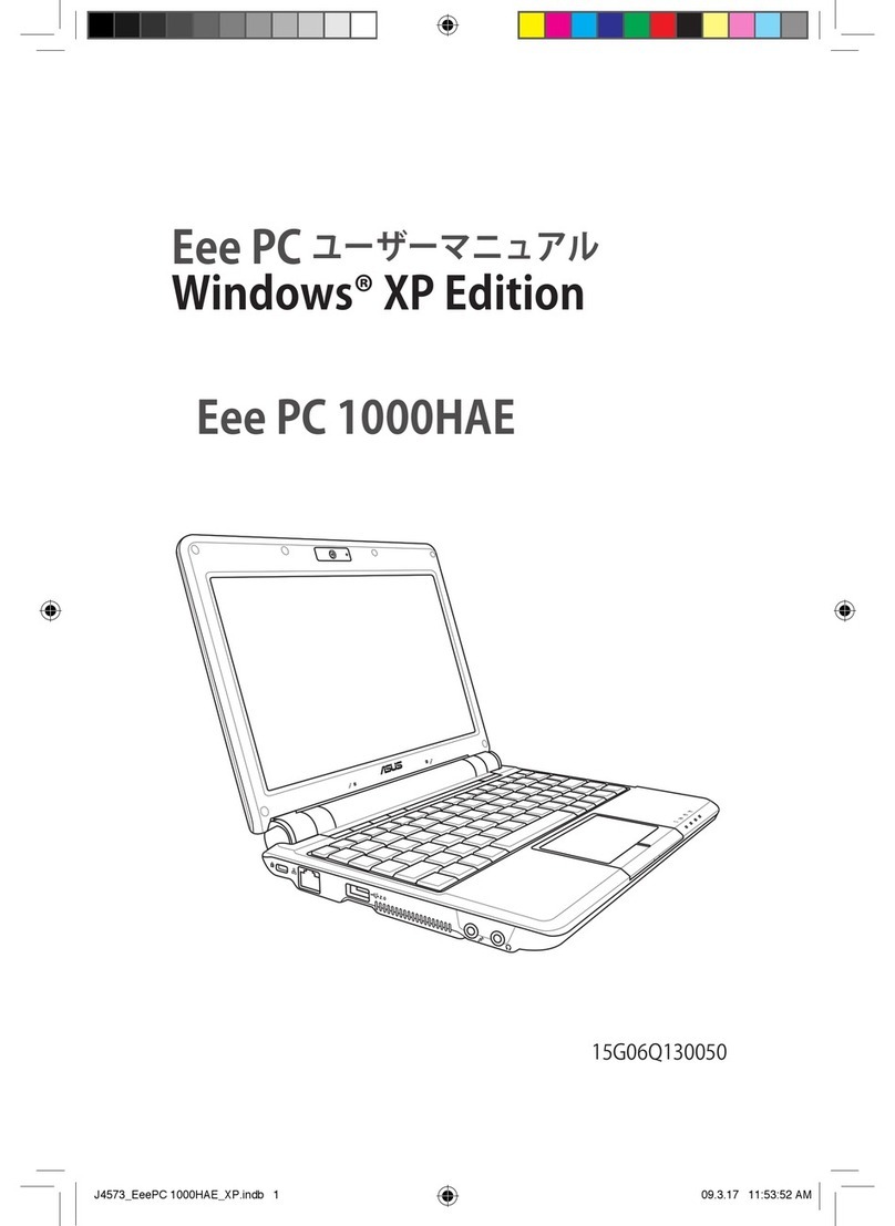 Asus Eee PC 1000HAE User manual Asus Eee PC 1000HAE User manual
