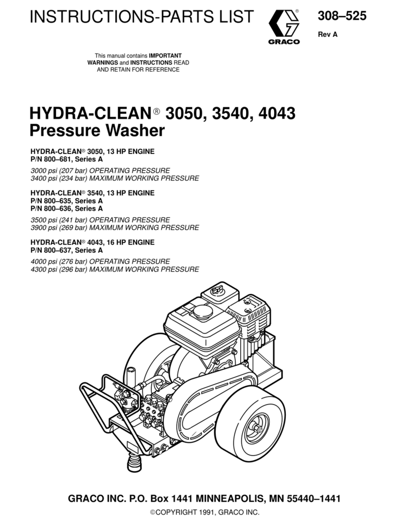 Graco HYDRA-CLEAN 3050 Instructions- Operation manual