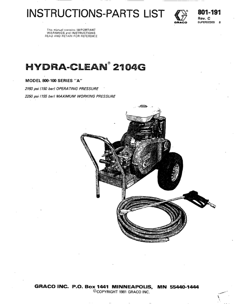 Graco Hydra-Clean 2104G Instructions-parts list