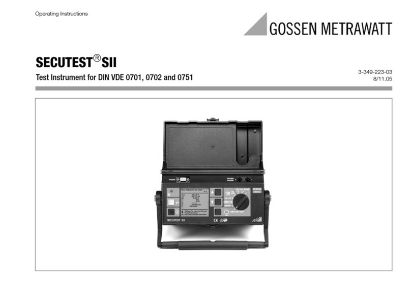 Gossen MetraWatt SECUTEST SII operating instructions