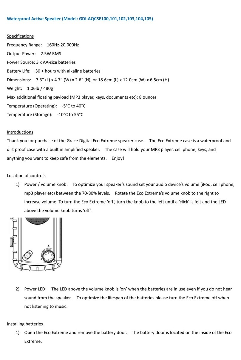 Grace Digital Audio GDI-AQCSE100 manual