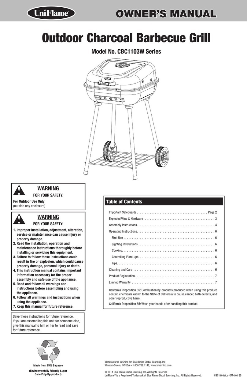 Uniflame CBC1103W Series User manual
