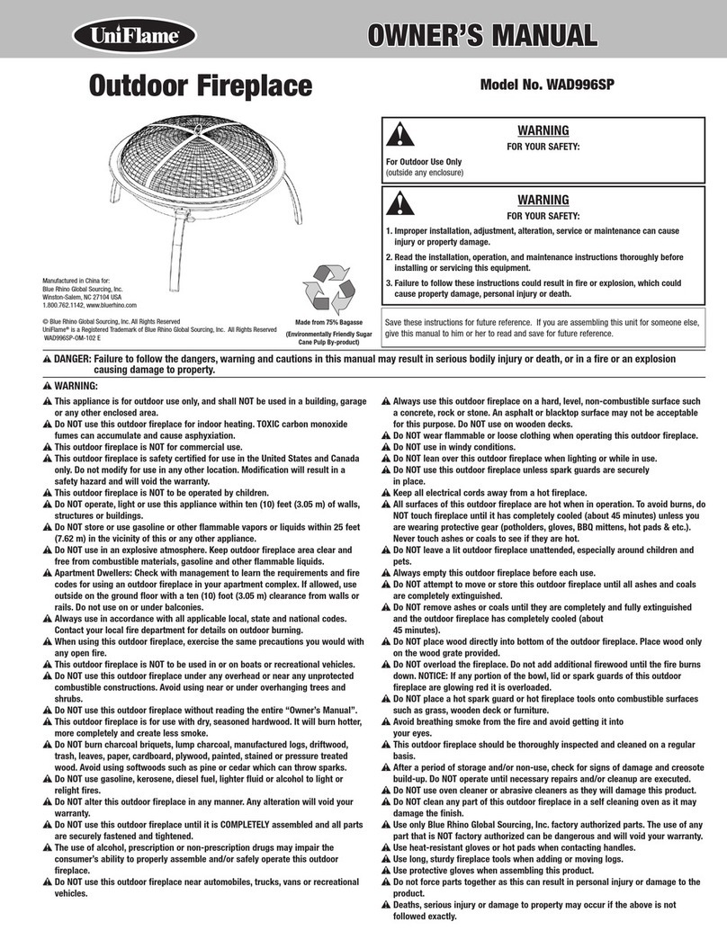 Uniflame WAD996SP User manual