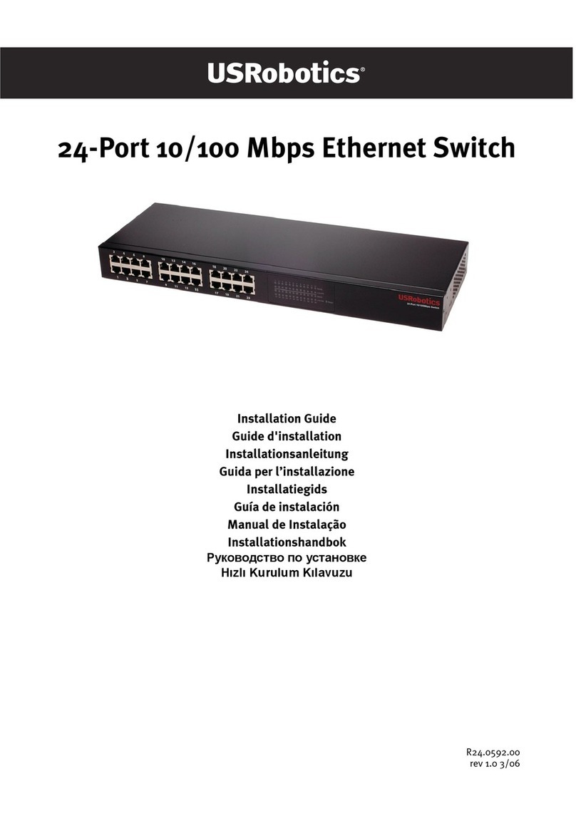 US Robotics 24-Port 10/100 Mbps Ethernet Switch User manual