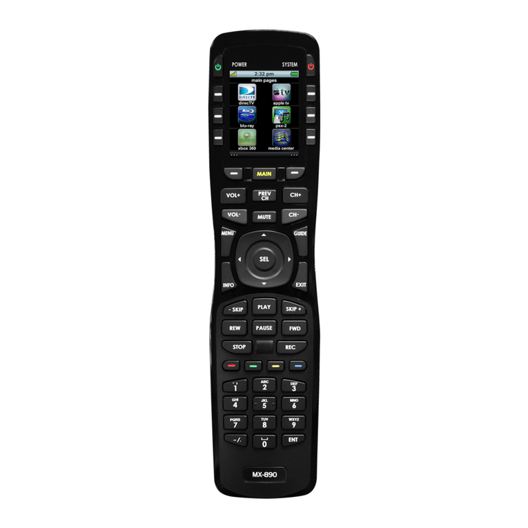 Universal Remote Control MX-890 owner's manual Universal Remote Control MX-890 owner's manual