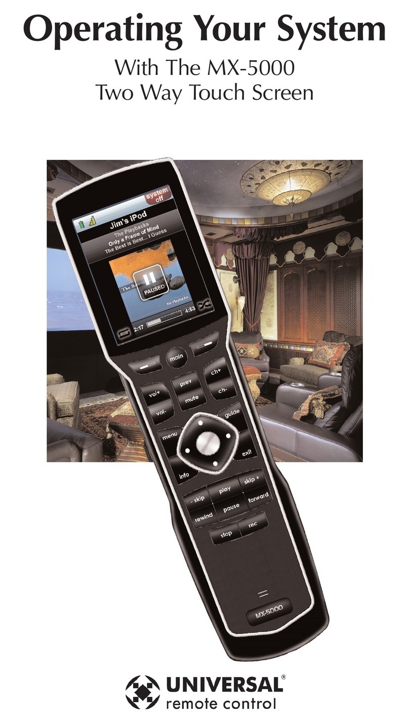 Universal Remote Control MX-5000 Network Wand User manual