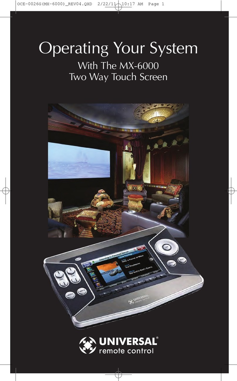 Universal Remote Control MX-6000 - User manual Universal Remote Control MX-6000 - User manual