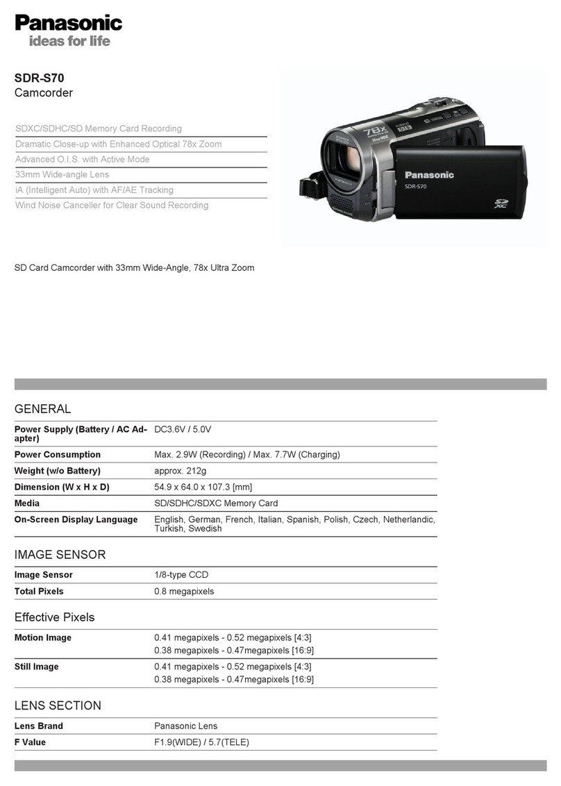 Panasonic SDR-S70 User manual Panasonic SDR-S70 User manual