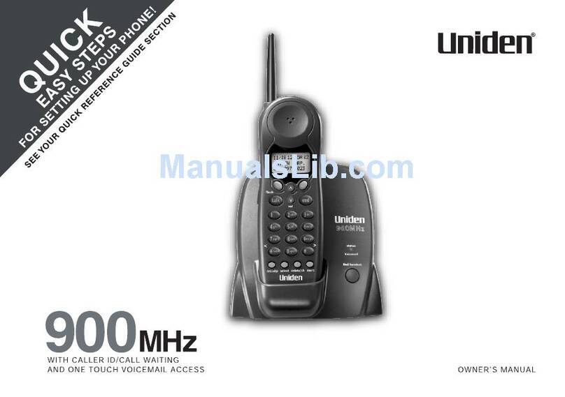 Uniden EXT 176 SERIES  guide Quick reference guide