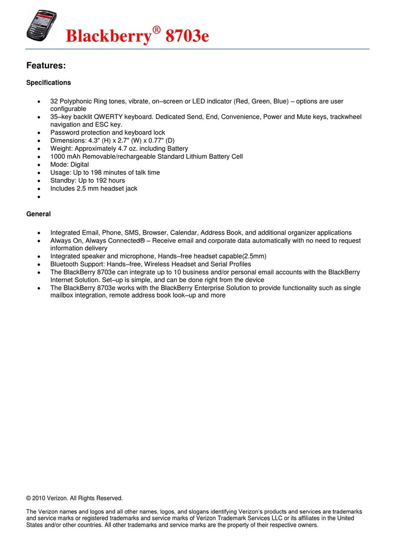 Blackbe;rry 8703e - CDMA User manual