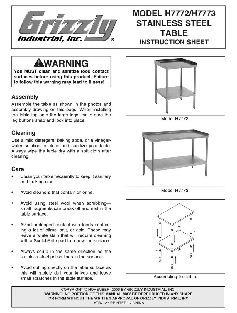 Grizzly H7772 instruction sheet