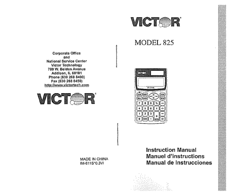 Victor 825 instruction manual