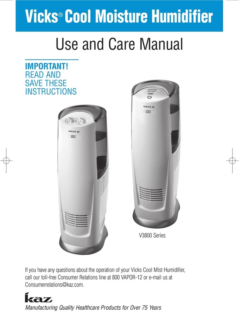 Vicks V3800 Series User manual