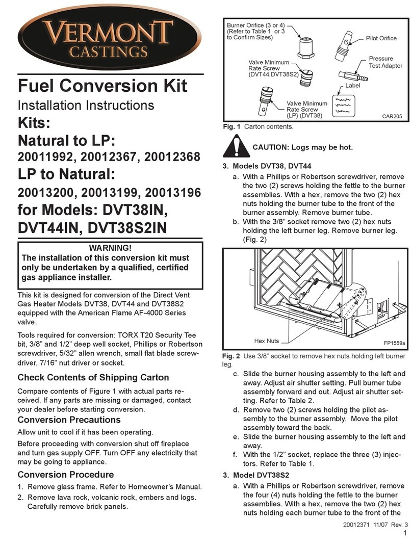 Vermont Castings 20011992 installation instructions Vermont Castings 20011992 installation instructions