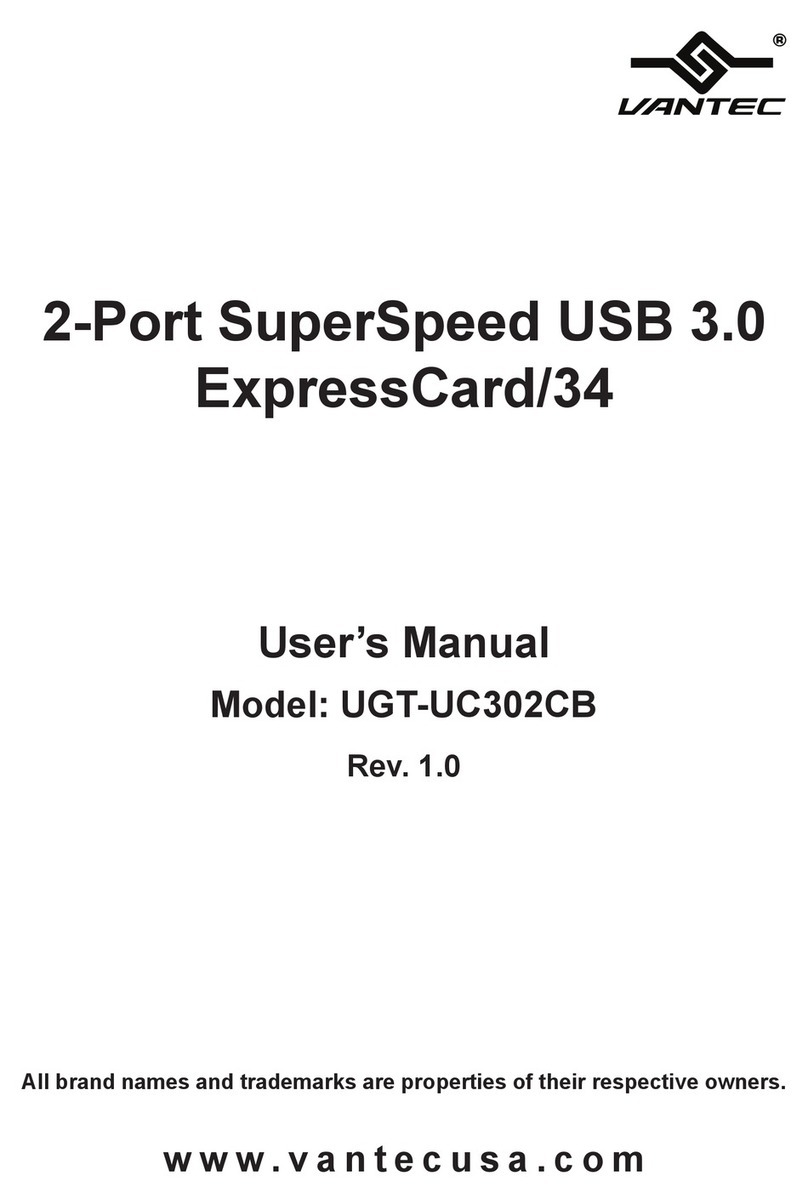 Vantec UGT-UC302CB User manual Vantec UGT-UC302CB User manual